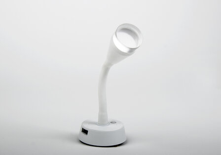 LED spot met flexibele arm en USB-laadcontactdoos