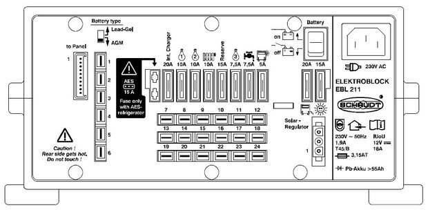 EBL 211 + paneel  LT453 