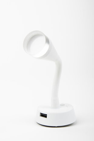 LED spot met flexibele arm en USB-laadcontactdoos