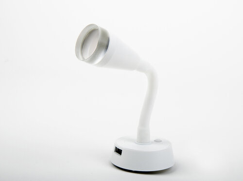 LED spot met flexibele arm en USB-laadcontactdoos